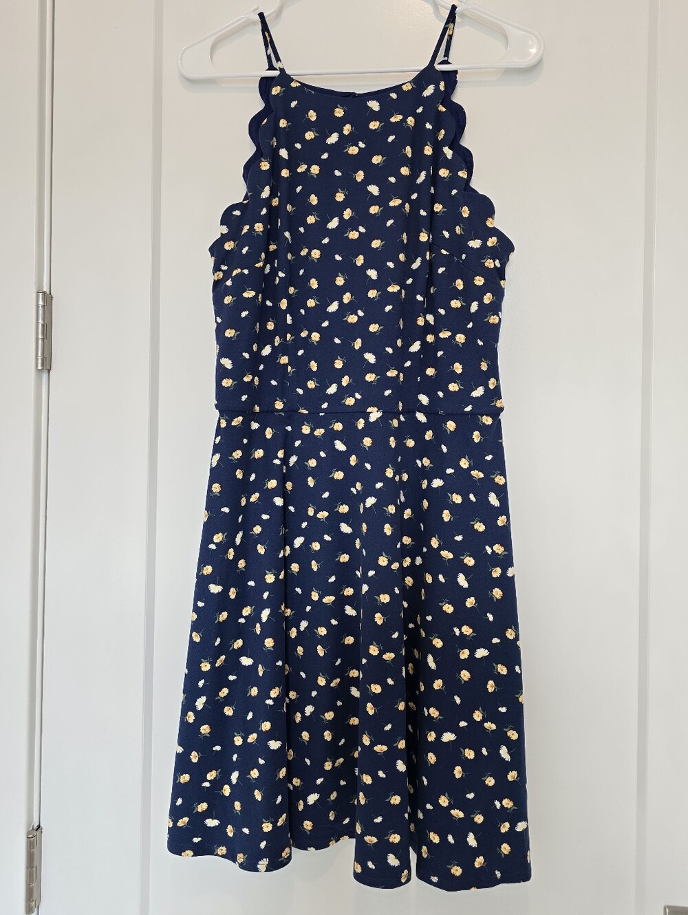 Scalloped mini dress